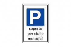 Parcheggio coperto cicli e motocicli.